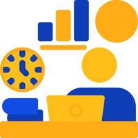 Remote work opportunities Flat Two Color Icon vector