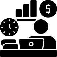 Remote work opportunities Glyph Icon vector