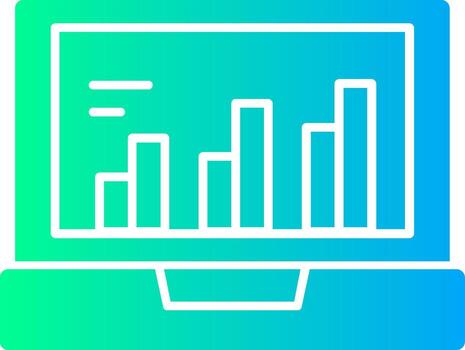 Remote work satisfaction Solid Multi Gradient Icon vector