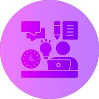 Remote work skills Gradient Circle Icon vector