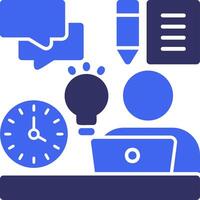Remote work skills Solid Two Color Icon vector