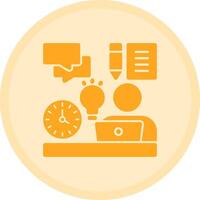 Remote work skills Multicolor Circle Icon vector
