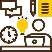 Remote work skills Yellow Lieanr Circle Icon vector