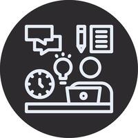 Remote work skills Inverted Icon vector
