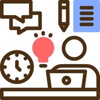 Remote work skills Color Filled Icon vector