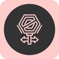 No stopping Linear Round Icon vector