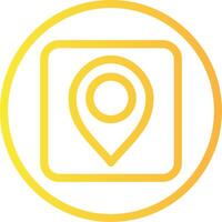 Pin Linear Gradient Icon vector