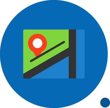 Map Flat Shadow Icon vector