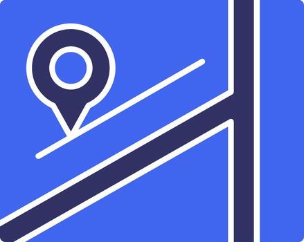 Map Solid Two Color Icon vector
