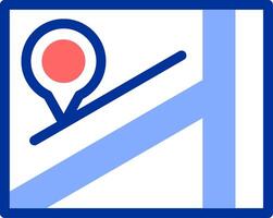 Map Color Filled Icon vector