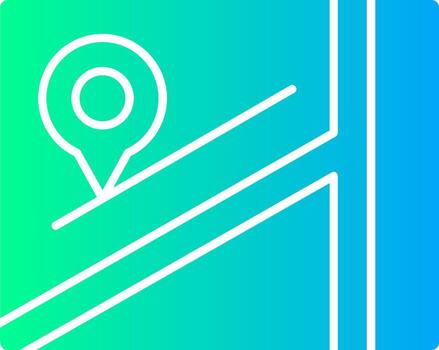 Map Solid Multi Gradient Icon vector