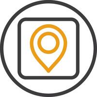 Pin Line Two Color Icon vector