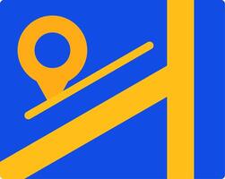 Map Flat Two Color Icon vector