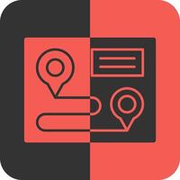 GPS Red Inverse Icon vector