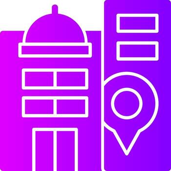 restaurante sólido multi degradado icono vector