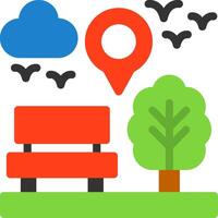 Park Flat Icon vector