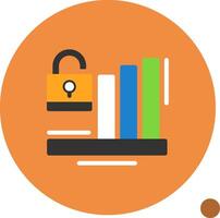 Unlock Flat Shadow Icon vector