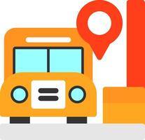 Bus Stop Flat Icon vector