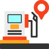 Gas Station Flat Icon vector