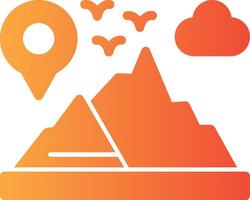 Mountain Solid Multi Gradient Icon vector