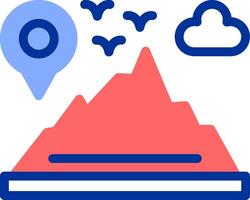 Mountain Color Filled Icon vector