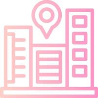 Cityscape Linear Gradient Icon vector