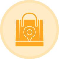 compras bolso multicolor circulo icono vector