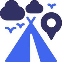 Campsite Solid Two Color Icon vector
