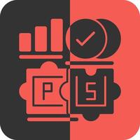 Partnership Red Inverse Icon vector