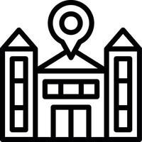 School Line Icon vector