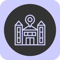 School Linear Round Icon vector