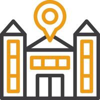 School Line Circle Icon vector