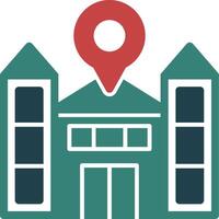 School Glyph Two Color Icon vector