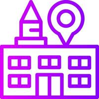 University Linear Gradient Icon vector