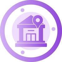 Bank Glyph Gradient Icon vector