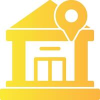 banco sólido multi degradado icono vector