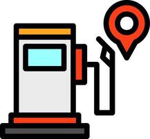 Gas Pump Line Filled Icon vector