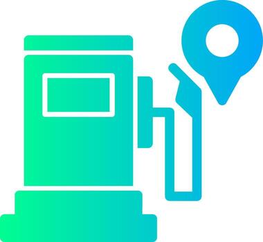 Gas Pump Solid Multi Gradient Icon vector