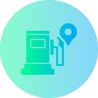 Gas Pump Gradient Circle Icon vector