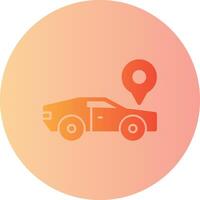 Car Gradient Circle Icon vector