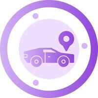 Car Glyph Gradient Icon vector