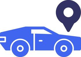 Car Solid Two Color Icon vector