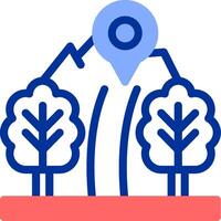 Hiking Trail Color Filled Icon vector