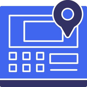 ATM Solid Two Color Icon vector
