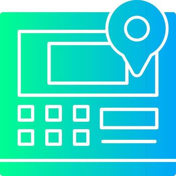 ATM Solid Multi Gradient Icon vector