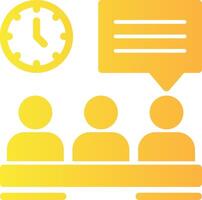 Briefing Solid Multi Gradient Icon vector