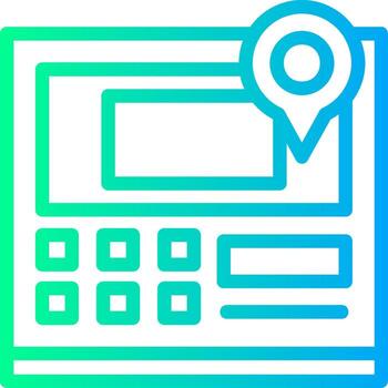 ATM Linear Gradient Icon vector