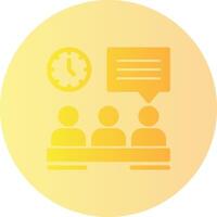 Briefing Gradient Circle Icon vector