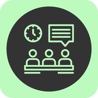 Briefing Linear Round Icon vector