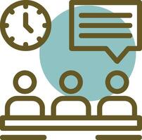 Briefing Linear Circle Icon vector